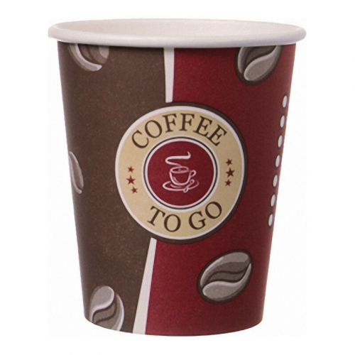 Kaffeebecher Topline, "Coffee to go", Pappe beschichtet,  8oz., 200 ml, 50 Stk.