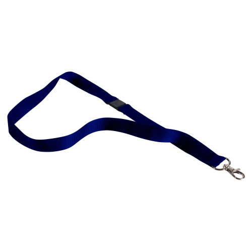 Textilband für Ausweishalter Schlüsselband Lanyard Schlüsselbänder blau, 10 Stk.