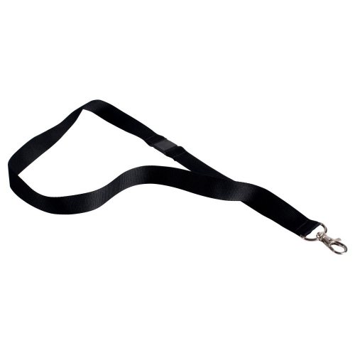 Textilband für Ausweishalter Schlüsselband Lanyard Safety schwarz, 10 Stk.