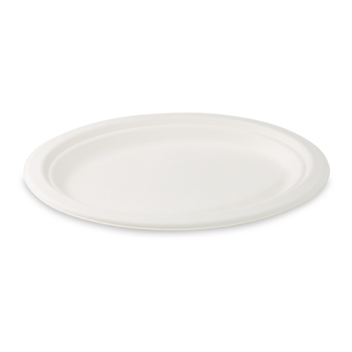 Bio Servierteller Fleischteller oval aus Zuckerrohr Bagasse 26 x 20 cm, 50 Stk.