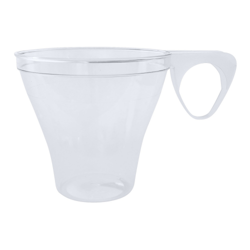 Premium Espressotasse Henkeltasse Kaffeetasse 8cl | 80ml glasklar PS, 40 Stk.