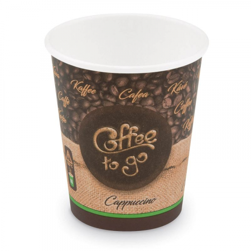 Kaffeebecher M 'Coffee To Go' Cappuccino Caffe Lungo 200ml 280ml,  50 Stk.