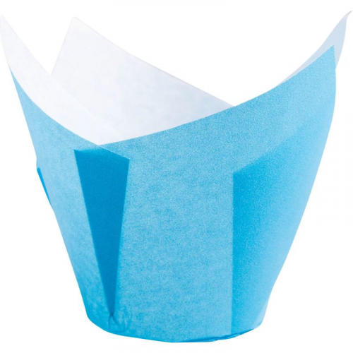 Muffin-Tulip-Wraps O 50 x 85 mm hellblau, 160x160 mm, 200 Stk.