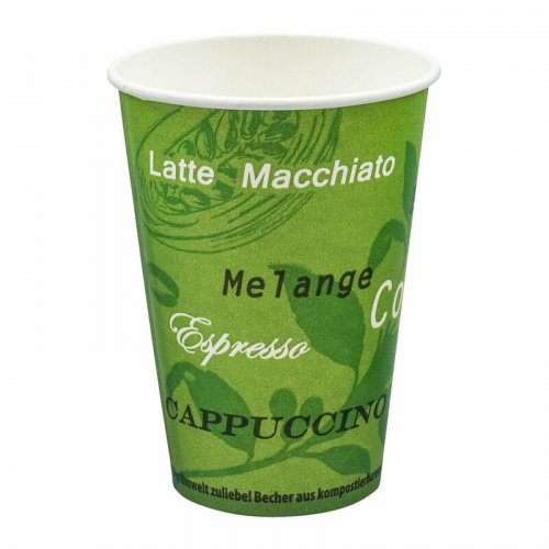 BIO Automatenbecher Kaffeebecher Pappbecher 70,3mm O  Bio Green 180 ml 100 Stk.