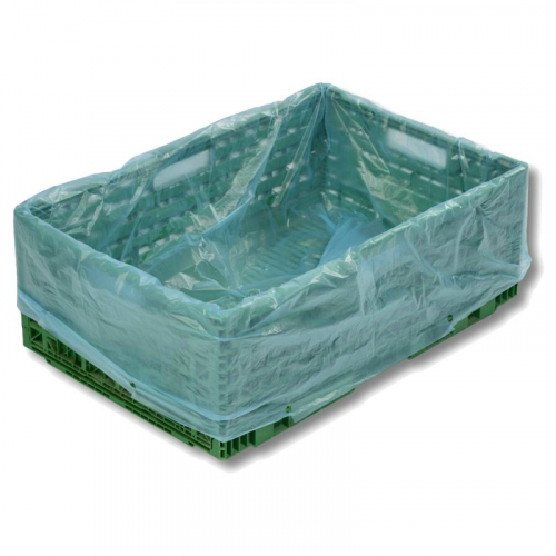 HDPE-Seitenfaltensäcke blau-transparent 680 + 430 x 680 mm, 10my, 1000 Stk.