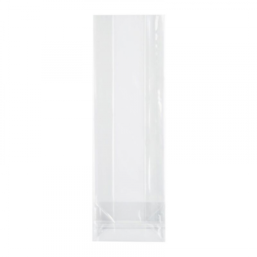 Blockbodenbeutel OPP Siegelnaht transparent  55 + 35mm x 210mm 40my, 1000 Stk.