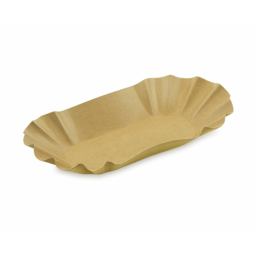 BIONATURE Pappschalen 'Kraft' oval 17,5 x 10,5 x 3 cm fettdicht braun, 250 Stk.