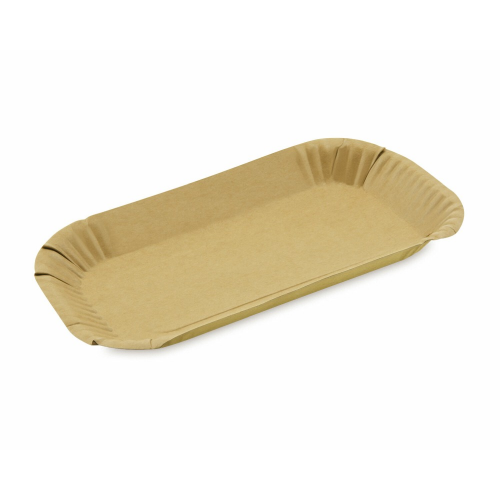 BIONATURE Pappschalen 'Kraft' oval 23 x 15 x 2 cm fettdicht braun, 100 Stk.