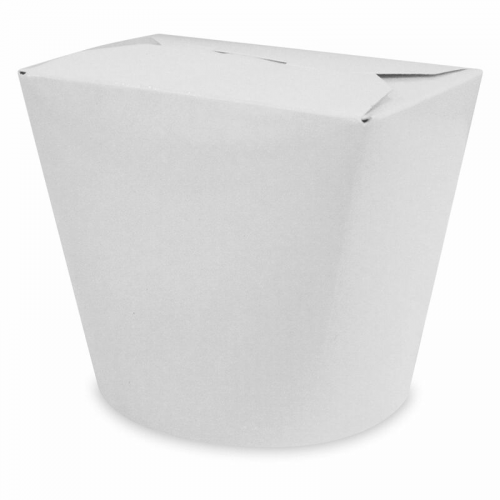 Food Box Take Away Box  80x73x100mm 500ml aus Vollpappe beschichtet weiß, 50 Stk.