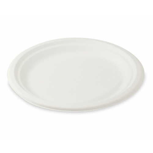 Bio Grillteller Fleischteller rund aus Zuckerrohr Bagasse O 22 cm, 10 Stk.