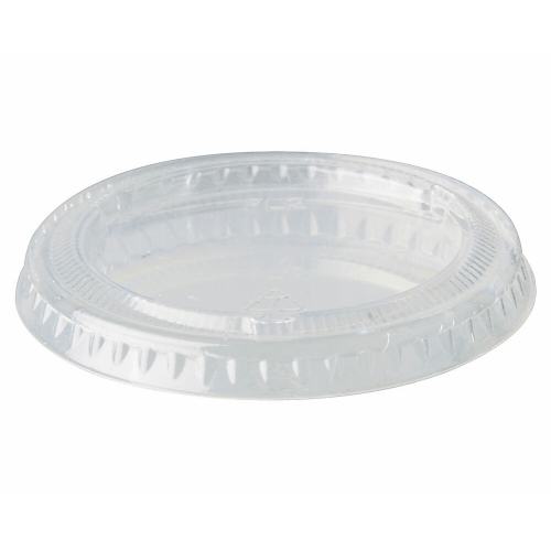 BIO Deckel für Portionsbecher, PLA rund O 6 cm transparent, 50 Stk.