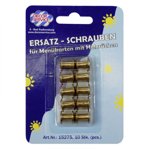 Ersatzschrauben für Speisekarten, O10mm, 10 Stk.