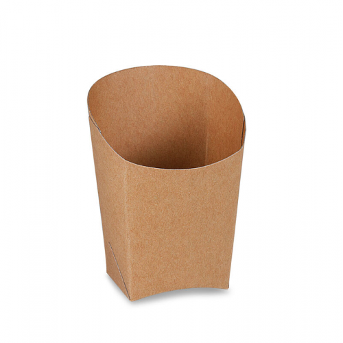 BIONATURE Wrapbecher kraft braun mit Fettbarriere Recycling 4x7,5x10cm, 50 Stk.