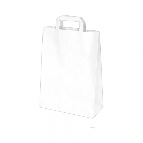 GASTRO Papiertragetaschen 28 x 22 x 10 cm mit EAN-Code weiss,  250 Stk.