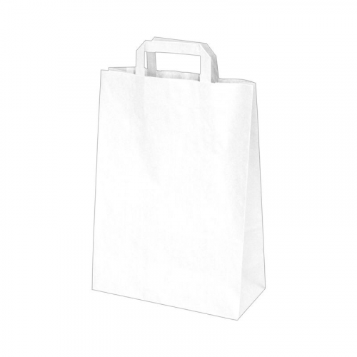 GASTRO Papiertragetaschen 32 x 26 x 14 cm mit EAN-Code weiß, 250 Stk.