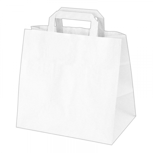 GASTRO Papiertragetaschen 33 x 32 x 21 cm mit EAN-Code weiß, 250 Stk.