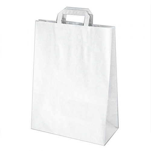 GASTRO Papiertragetaschen 39 x 32 x 16 cm mit EAN-Code weiß, 250 Stk.