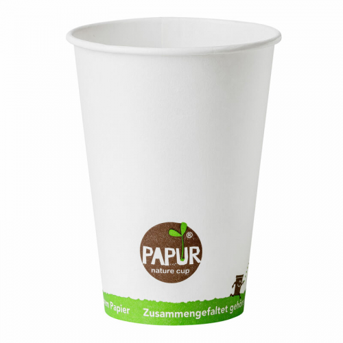 Bio Automatenbecher Kaffeebecher PAPUR ohne Kunststoff 70,3mm O 180 ml, 100 Stk.