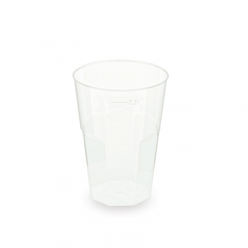 Mehrwegbecher Pfandbecher Cocktail transparent stabil+ PP 0,2L O 70mm, 12 Stk.