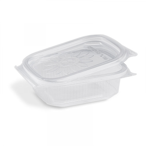 Feinkostbecher mit fixem Deckel Ripboxx Tiny klar PP 127x108x37mm 200ml, 50 Stk.