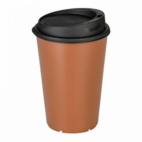 Mehrweg Heißgetränkebecher Kaffeebecher Coffee to go inkl. Domdeckel - 400 ml