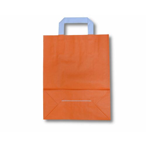 Papiertragetaschen aus Kraftpapier 320+120x400mm orange, 250 Stk.