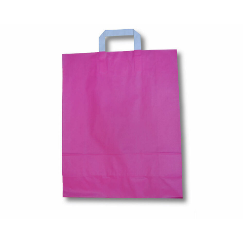 Papiertragetaschen aus Kraftpapier 320+120x400mm pink, 250 Stk.