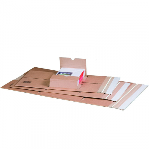 Universalverpackung 350x260mm bis 70mm Höhe zentrale Packgutaufnahme Selbstklebeverschluss Aufreißfaden C4