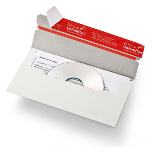 CD-Brief DIN Lang 222 x 123 x 3mm Selbstklebeverschluss & Aufreißfaden für 1 CD / DVD