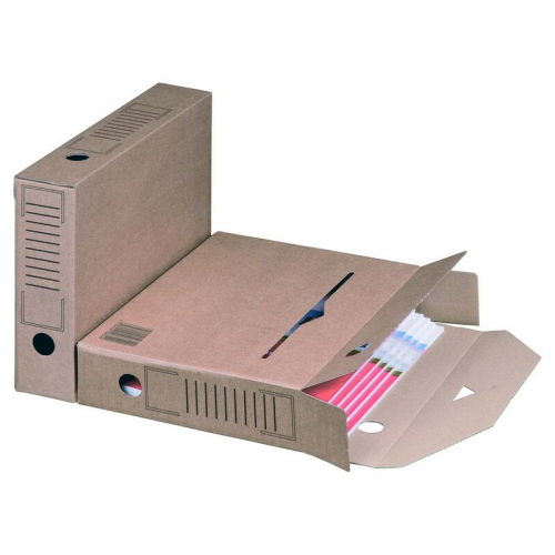 Archiv-Ablagebox 315x65x233mm wiederverschließbar braun