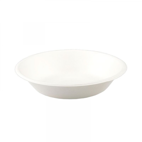 Schalen aus Bagasse, 800ml, naturweiß, rund O17cm, 50Stk.