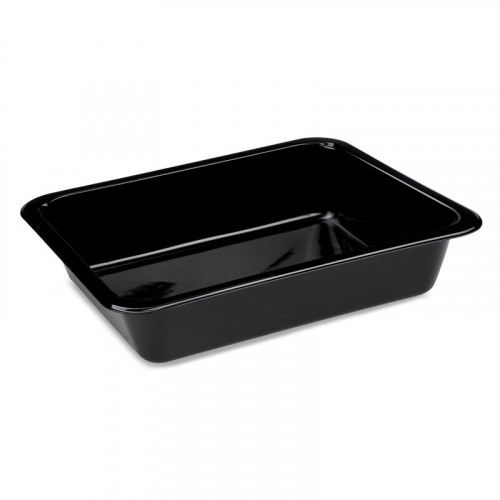 Menüschalen ungeteilt extra stark 227x 178x 49mm schwarz 1330ml, 50 Stk.