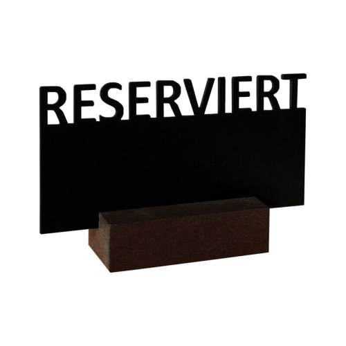 Tisch-Kreidetafel "Reserviert", dunkelbraun, 17.5x10.5x5cm, 1 Stk.