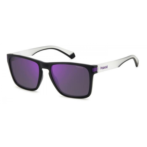 Sonnenbrillen  Polaroid Pld 2139/s col. 5f3/mf Unisex Squadrata Nero opaco / viola