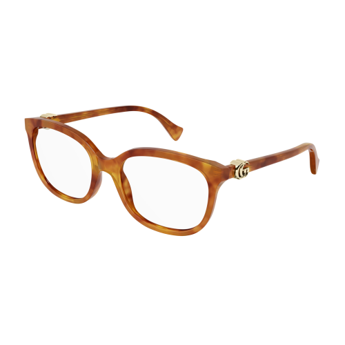 Brille  Gucci Gg1075o col. 005 Damen Rechteckig Havana klar