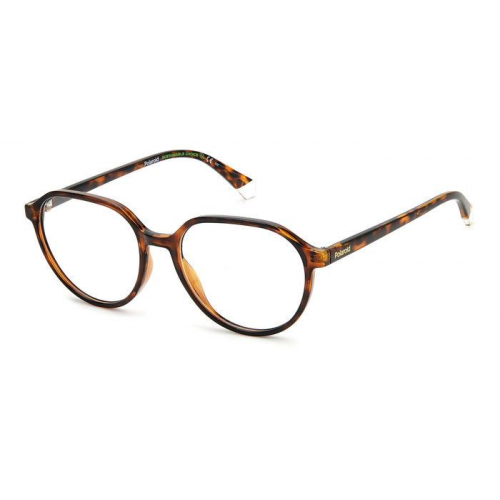 Brille  Polaroid Pld d468 col. 086 Damen Runden Havana