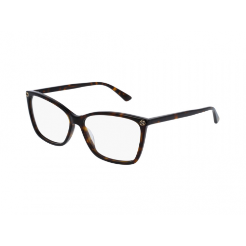 Brille  Gucci Gg0025o col. 002 Damen Cat eye Havana