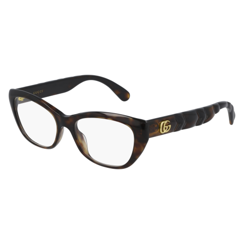 Brille  Gucci Gg0813o col. 002 Damen Cat eye Havana