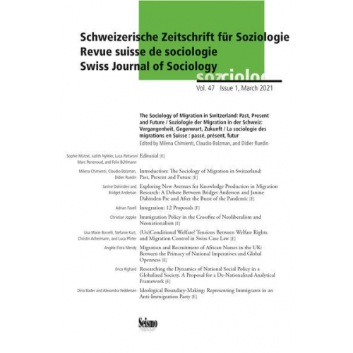 Schweizerische Zeitschrift für Soziologie