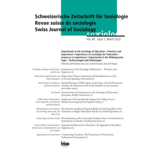 Schweizerische Zeitschrift für Soziologie