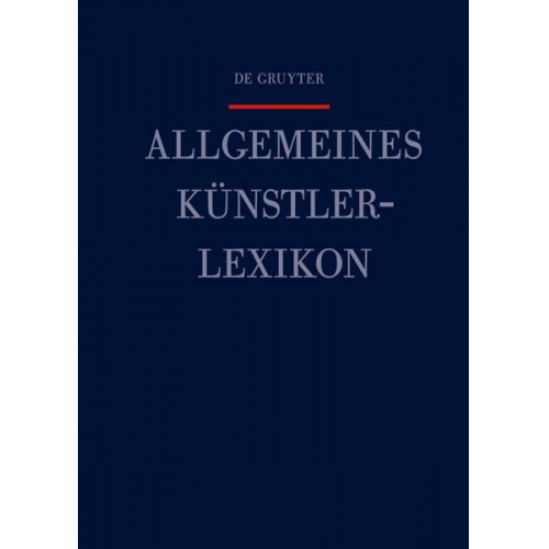 Günter Meissner - Allgemeines Künstlerlexikon (AKL). Register zu den Bänden 61-70 / Künstlerische Berufe