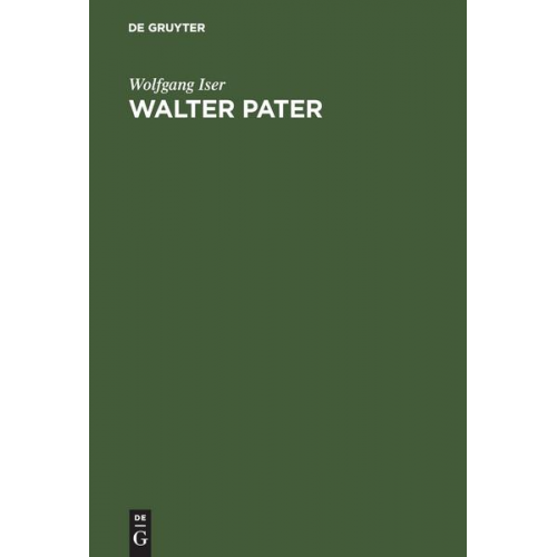 Wolfgang Iser - Walter Pater