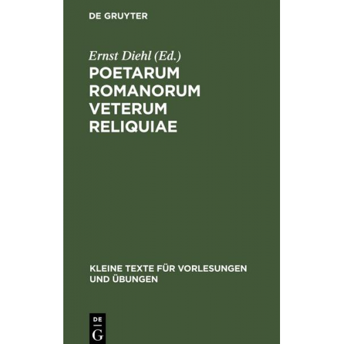 Poetarum Romanorum veterum reliquiae