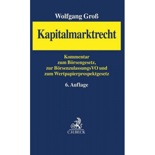 Wolfgang Gross - Kapitalmarktrecht