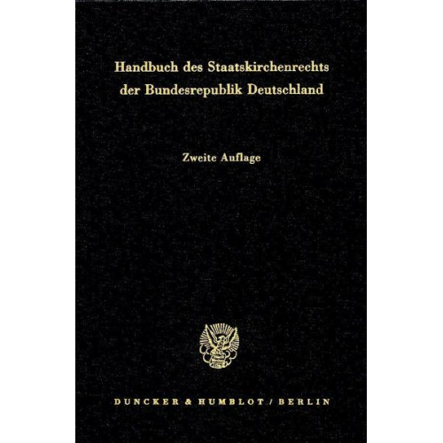 Handbuch des Staatskirchenrechts der Bundesrepublik Deutschland.