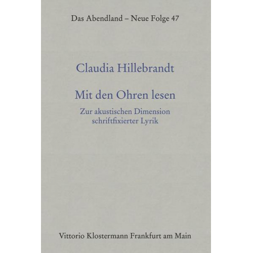 Claudia Hillebrandt - Mit den Ohren lesen