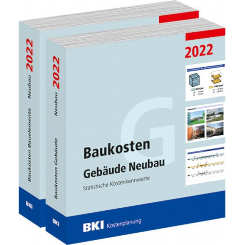 BKI Baukosten Gebäude + Bauelemente Neubau 2022 - Kombi Teil 1-2