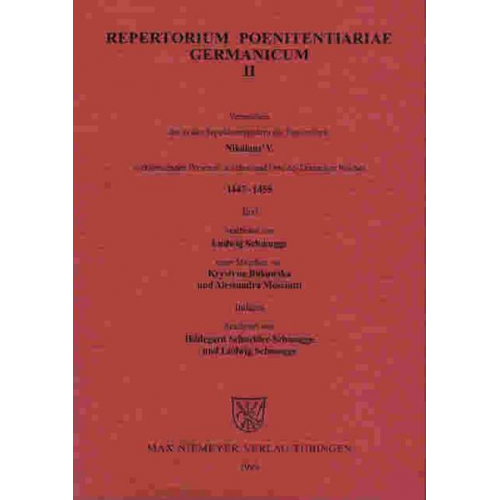 Ludwig Schmugge - Repertorium Poenitentiariae Germanicum / Nikolaus V. (1447-1455)