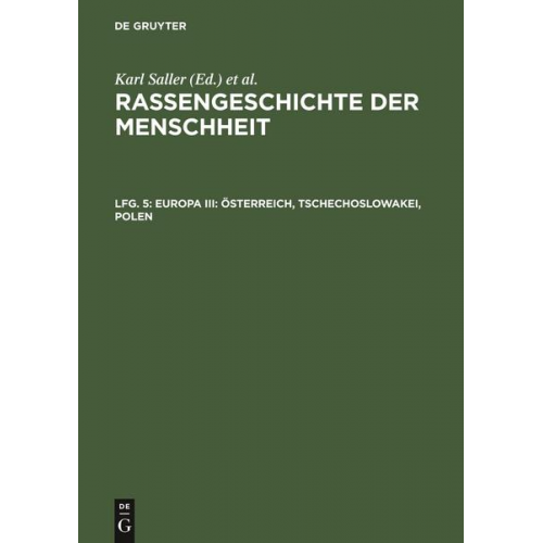 Rassengeschichte der Menschheit / Europa III: Österreich, Tschechoslowakei, Polen