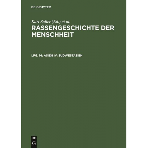 Rassengeschichte der Menschheit / Asien IV: Südwestasien